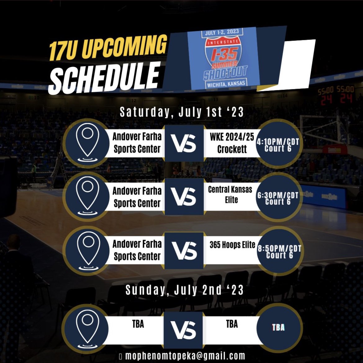 Come support this weekend!! #24
<a href="/topekaphenom/">Missouri Phenom - Topeka</a>