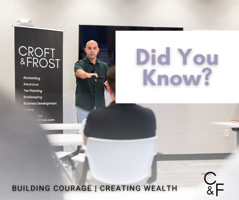 𝗔𝘂𝗱𝗶𝘁𝗶𝗻𝗴 𝗮𝗻𝗱 𝗮𝘀𝘀𝘂𝗿𝗮𝗻𝗰𝗲 services help ensure the accuracy and reliability of your financial information. Let us meet your auditing needs.

 📝🔒 Contact us today at info@croftandfrost.com 

#DidYouKnow #AuditingServices #AssuranceServices #CroftAndFrost