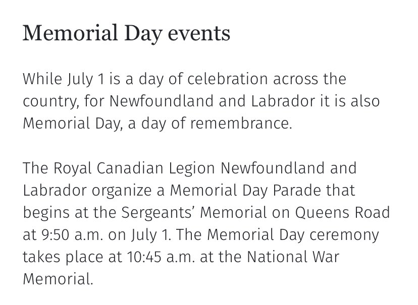 From @Legion_NL Here is the schedule for Memorial Day on July 1, 2023 in @CityofStJohns How will you help remember our fallen?  #LestWeForget