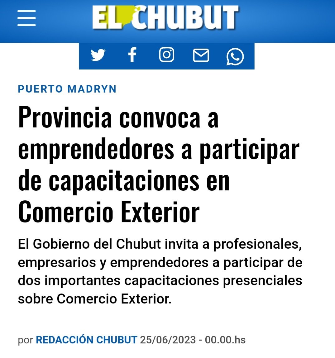Tres noticias de acciones impulsadas por la Agencia Argentina de Inversiones y Comercio Internacional <a href="/PromocionARG/">PromArgentina</a> 
👇👇👇
elchubut.com.ar/puerto-madryn/…
elterritorio.com.ar/noticias/2023/…
lacapital.com.ar/la-region/empr…