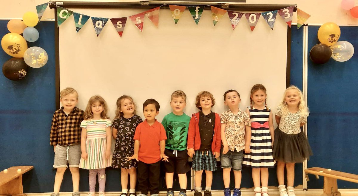DunbarneyPS's tweet photo. Our N5s were dressed in their best to celebrate their nursery graduation today & technology was put to good use so that everyone was included. We can’t wait to have them in P1 and look forward to welcoming the (bigger) whole year group in August ☀️🥰 🎓 #offtoschool #transition https://t.co/37clUnEbUE