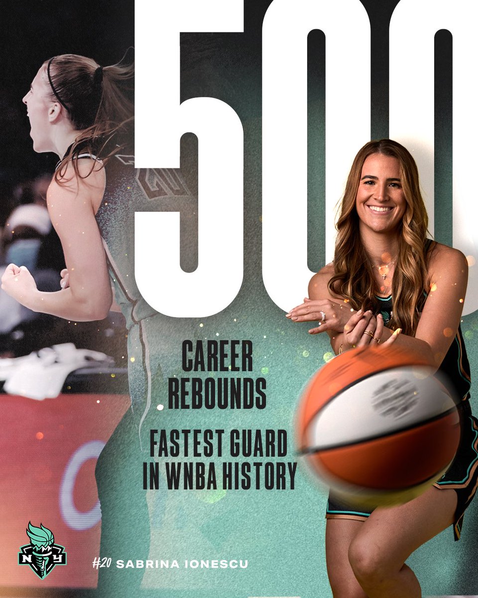 Sab just became the fastest guard in W history to record 500 career rebounds 🔥