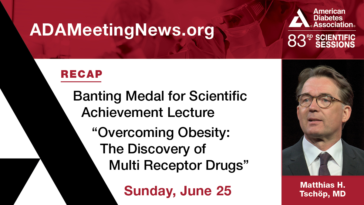 Overcoming Obesity: The Discovery of Multi Receptor Drugs — @matthiastschop delivered this Banting Medal for Scientific Achievement Lecture at #ADA2023. Read a recap in ADA Meeting News: bit.ly/3NutMKT