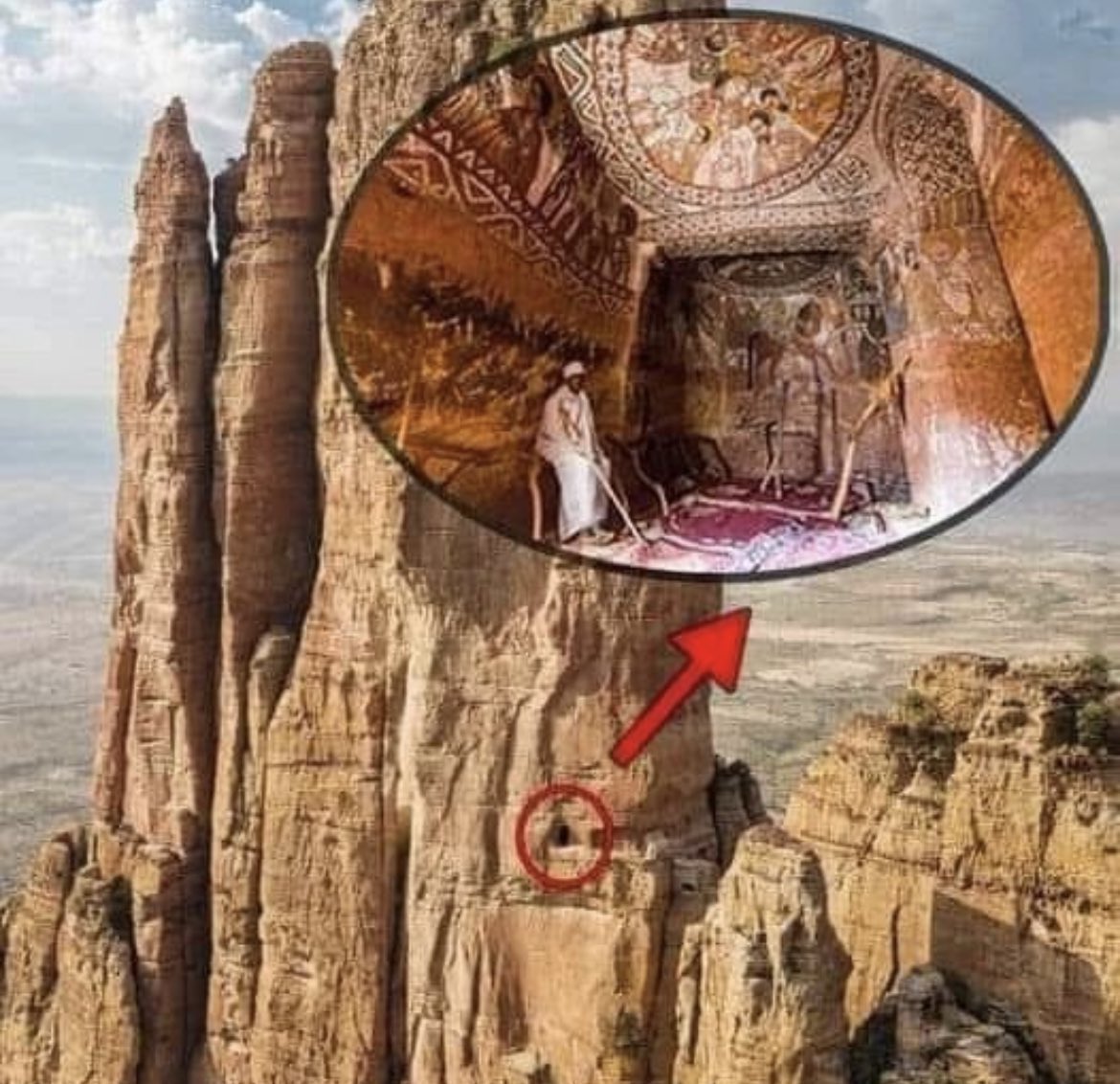 Ethiopia's 'Abuna Yemata Guh' is arguably the most inaccessible place of worship on earth and has to be climbed on foot to reach. Located in the Tigray region of northern Ethiopia, this ancient rock-hewn church stands atop a vertical cliff, perched at an elevation of around 2,580…