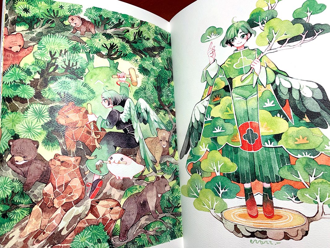 「New artbook "Leaves" Online tomorrow~」|maru @ kawaiikon 832のイラスト