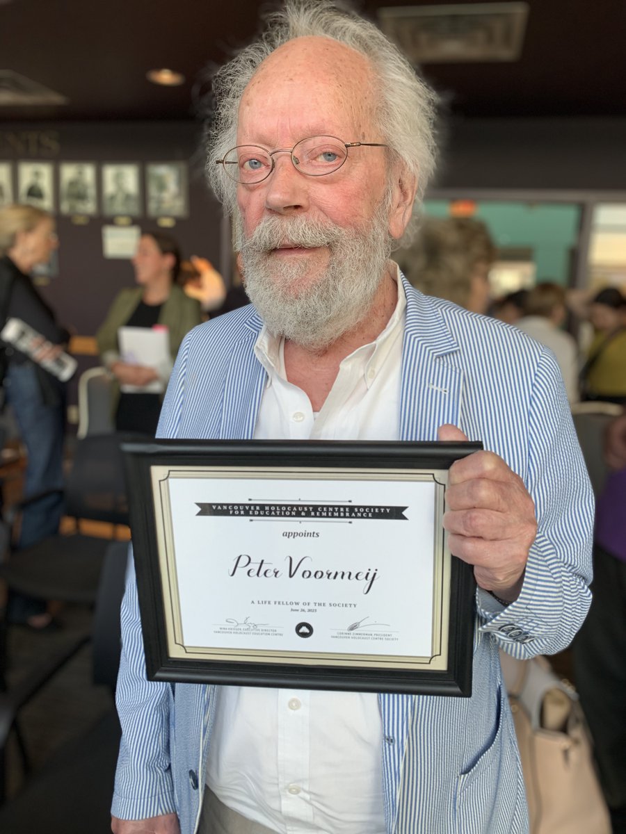 theVHEC's tweet photo. Thank you to everyone who attended our AGM! It was wonderful to see you all in person. Congratulations to Peter Voormeij for receiving the Life Fellow Award and Lindsay Hutchison for the Kron Sigal Award for Excellence in Holocaust Education! #VHEC #AGM2023 #Congratulations https://t.co/cDRLyj4x5m
