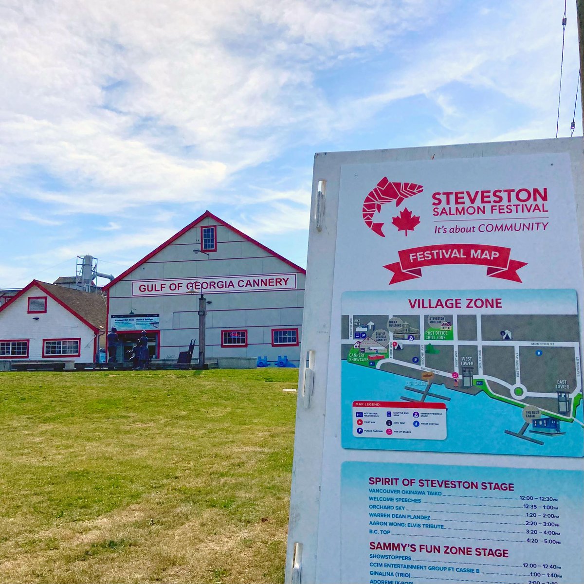 Have you spotted this in front of the Cannery for the 76th <a href="/SalmonFest/">Steveston SalmonFest</a>? Steveston is getting ready, and so are we! Be sure to join us tomorrow - not only do we have FREE ADMISSION all day, we are also directly across from the Festival's Cannery Stage!