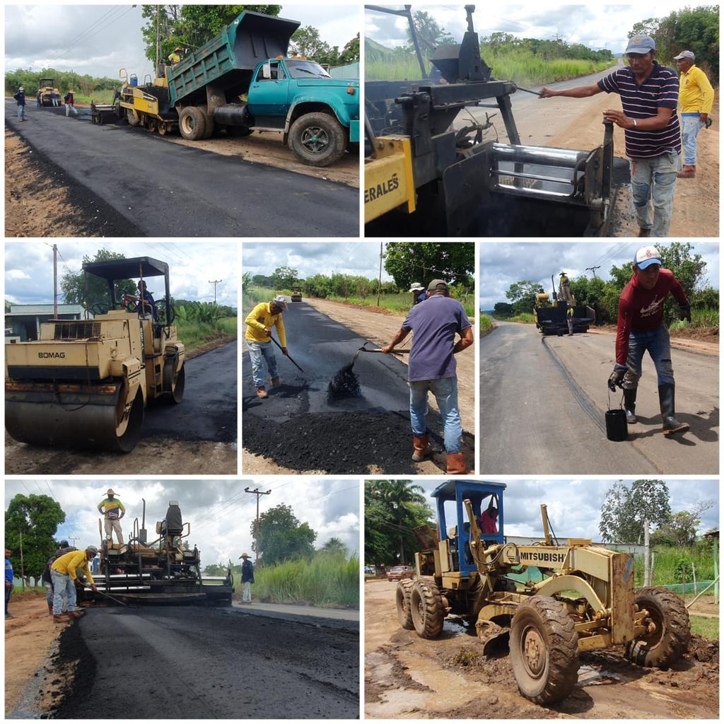 HildeHDP's tweet photo. Continúan los trabajos de asfaltado y recuperación de la via Upata-El Manteco gracias a la gestión de la alcaldesa @tatachavista de la mano del gobernador @amarcanopsuv https://t.co/VHoODesAci