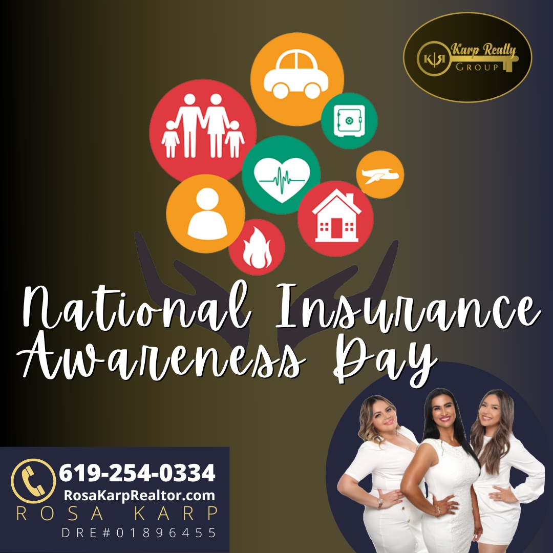 National Insurance Awareness Day is celebrated on 28th June 📌 every year to encourage people to ponder their insurance policies and their needs 📝.

#insuranceday #june #sandiegorealestate #sandiegorealtors  #sdhomes #sdlifestyle #coastalsandiego  #karprealtygroup