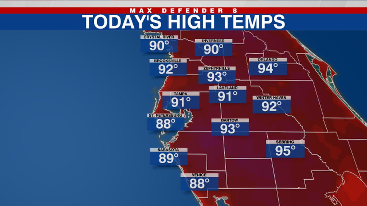 Amanda Holly on Twitter "These were today's high temperatures across