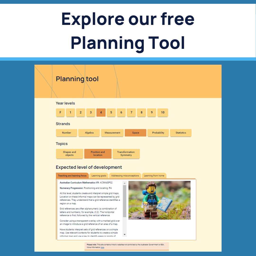 Our new planning tool supports Foundation – Year 10 teachers in planning their mathematics lessons. It provides guidance to help develop sequential class programs.

Find out more: mathematicshub.edu.au/planning-tool/

#numeracy #aussieED #mathsED #MathsinSchools