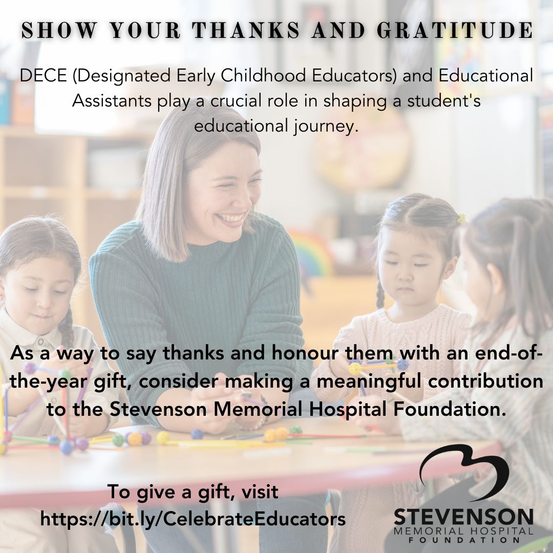 StevensonFdn's tweet image. 🎉 Thank you to all the DECEs and Educational Assistants out there! 

To give your gift to @StevensonFdn in honour of your child's DECE or Educational Assistant, visit bit.ly/CelebrateEduca…

#BecauseOfYouWeCan #TransformingStevenson #DECE #EducationalAssistant