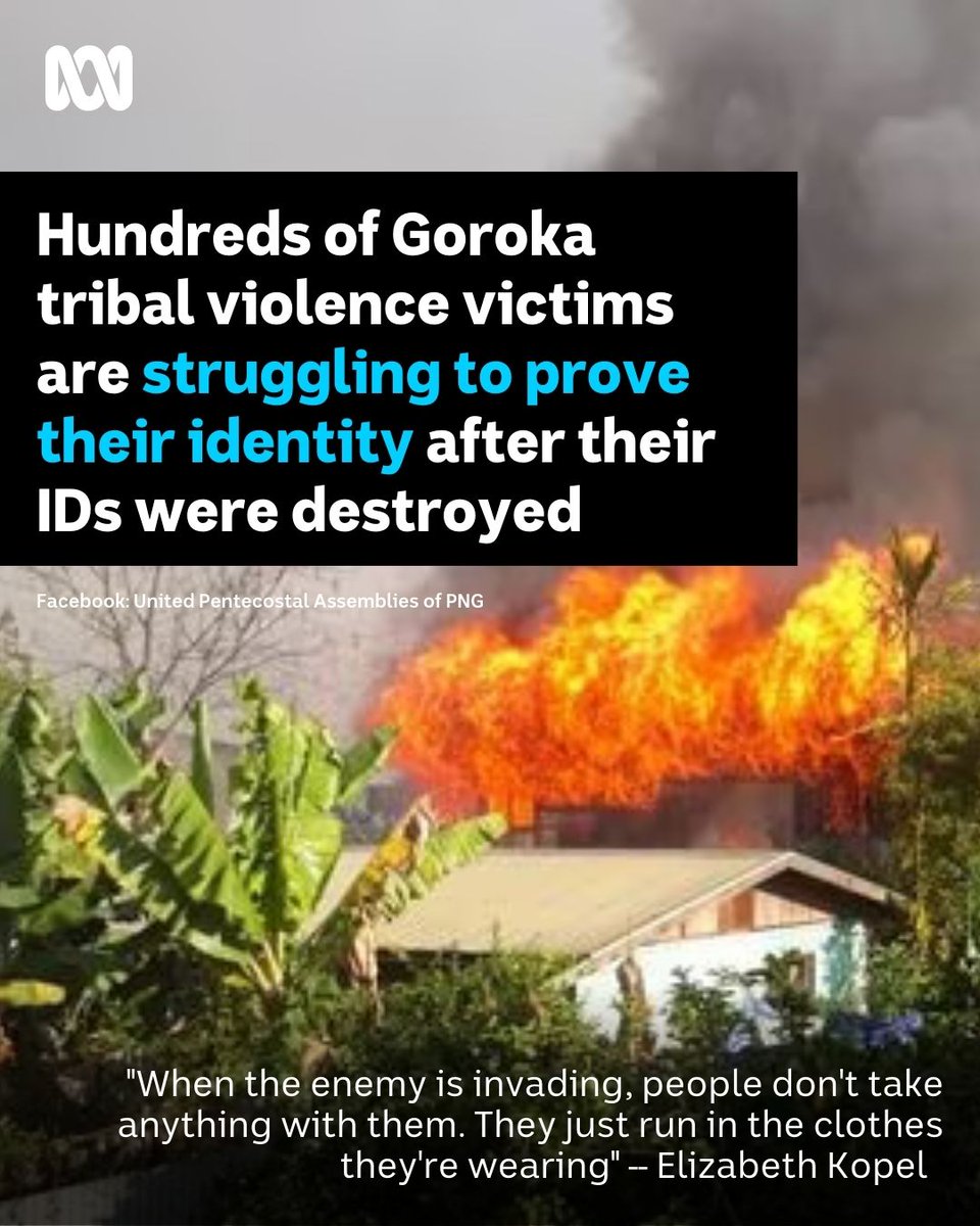 ABCPacific's tweet photo. For victims of tribal violence, reclaiming their identity when government-issued documents are destroyed is a difficult process.

It's an issue often overlooked by authorities, but two Port Moresby-based women are leading relief efforts. 

Read more: https://t.co/G2hbpZeDgE https://t.co/hQuZH1bWXt