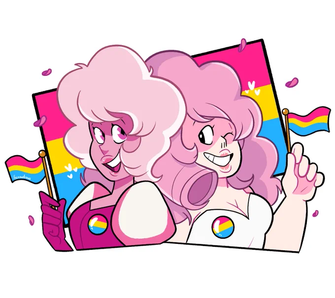 update! rose quartz/pink diamond is pan!