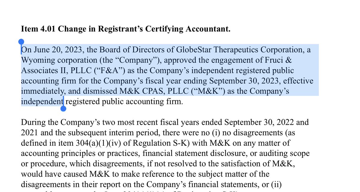 $GSTC Another 8-k. New accounting firm.