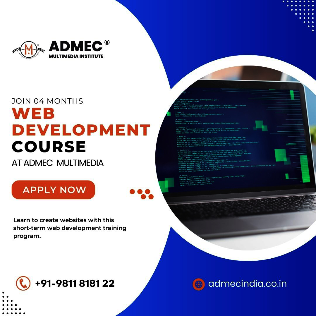 admecinstitute's tweet image. Join 04 months web development training in Delhi. After completing your web development classes in Rohini, you will get knowledge of developing dynamic websites in no time.
Check course: bit.ly/3NSPgTr
#webdevelopment #webdevelopmentcourse #webdevelopmentinstitute #web