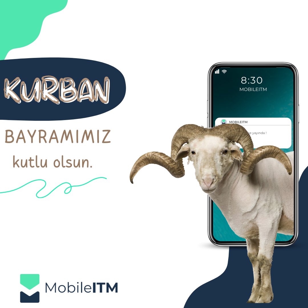mobileitm_tr's tweet photo. Küskünlerin barıştığı, sevenlerin bir araya geldiği, rahmet ve şefkat dolu günlerin en değerlilerinden olan Kurban Bayramınız kutlu olsun.

#mobileitm
#iyibayramlar #kurbanbayramı #kurbanbayramınızmübarekolsun https://t.co/bqRKwZjrlB