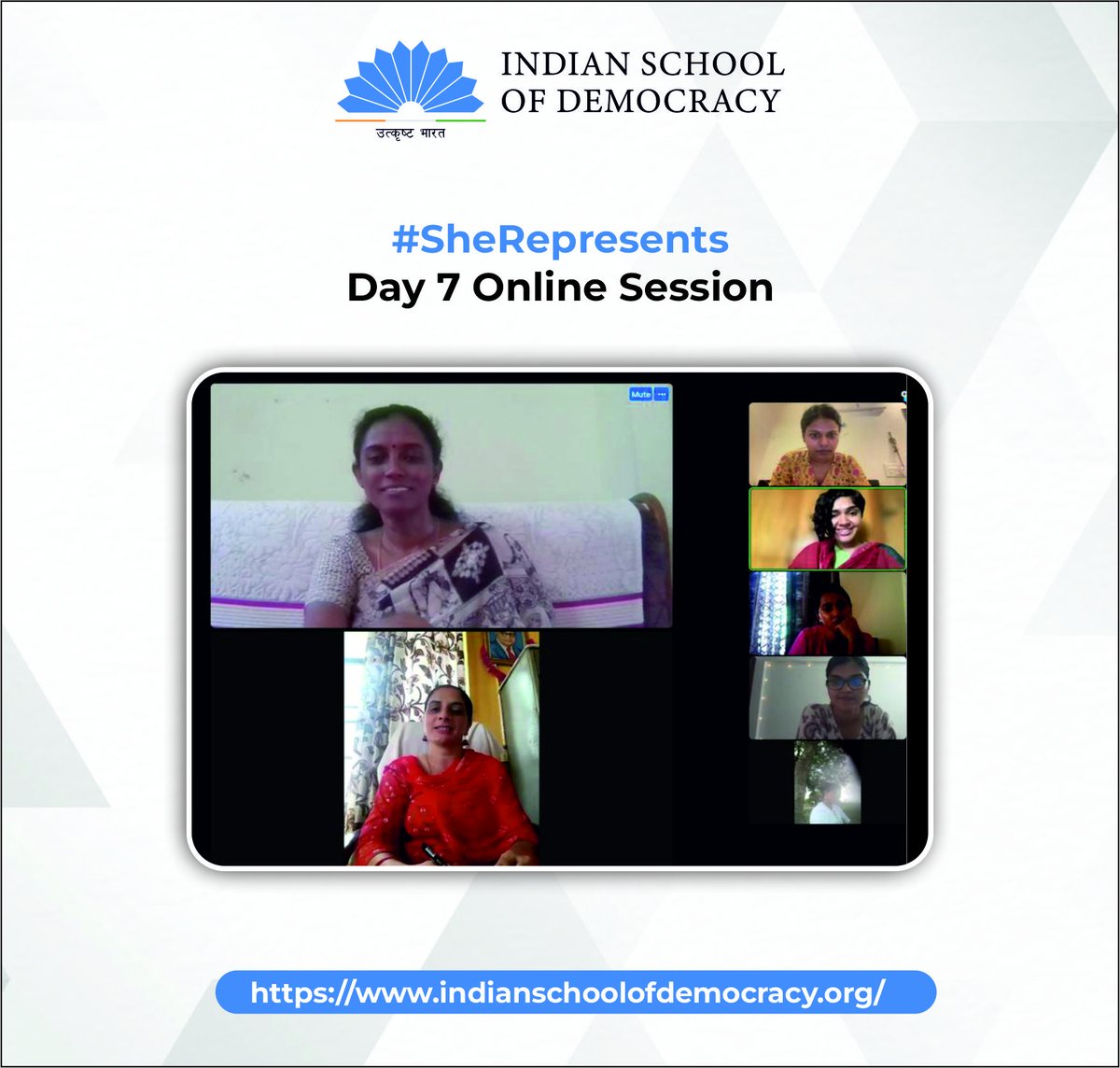 isd2047's tweet image. Day 7 of #SheRepresents; As we wrap up an incredible week of learning and growth, INC MP Jothimani, shared her 28 year journey in politics of hope and courage. She emphasized the importance of women in politics and the transformative power of panchayats.