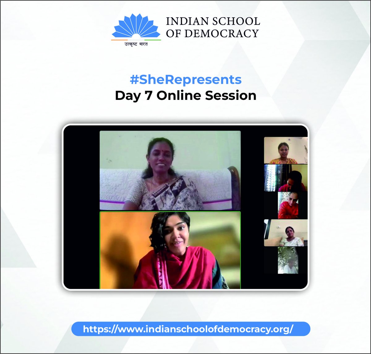 isd2047's tweet image. Day 7 of #SheRepresents; As we wrap up an incredible week of learning and growth, INC MP Jothimani, shared her 28 year journey in politics of hope and courage. She emphasized the importance of women in politics and the transformative power of panchayats.