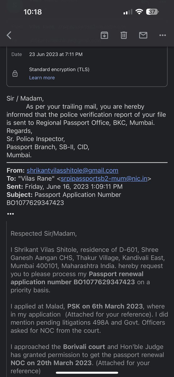 shitole_v's tweet photo. @rpomumbai @MEAIndia @DrSJaishankar @PMOIndia @narendramodi I visited BANDRA RPO on 22nd June went to counter no.5 seeking for help but they did told me my passport will be processed in 2-3 day,I asked them to take documents again if they want but they told already have documents with them. @rpomumbai will be responsible if I loose my JOB https://t.co/Cr8IJiz8hq