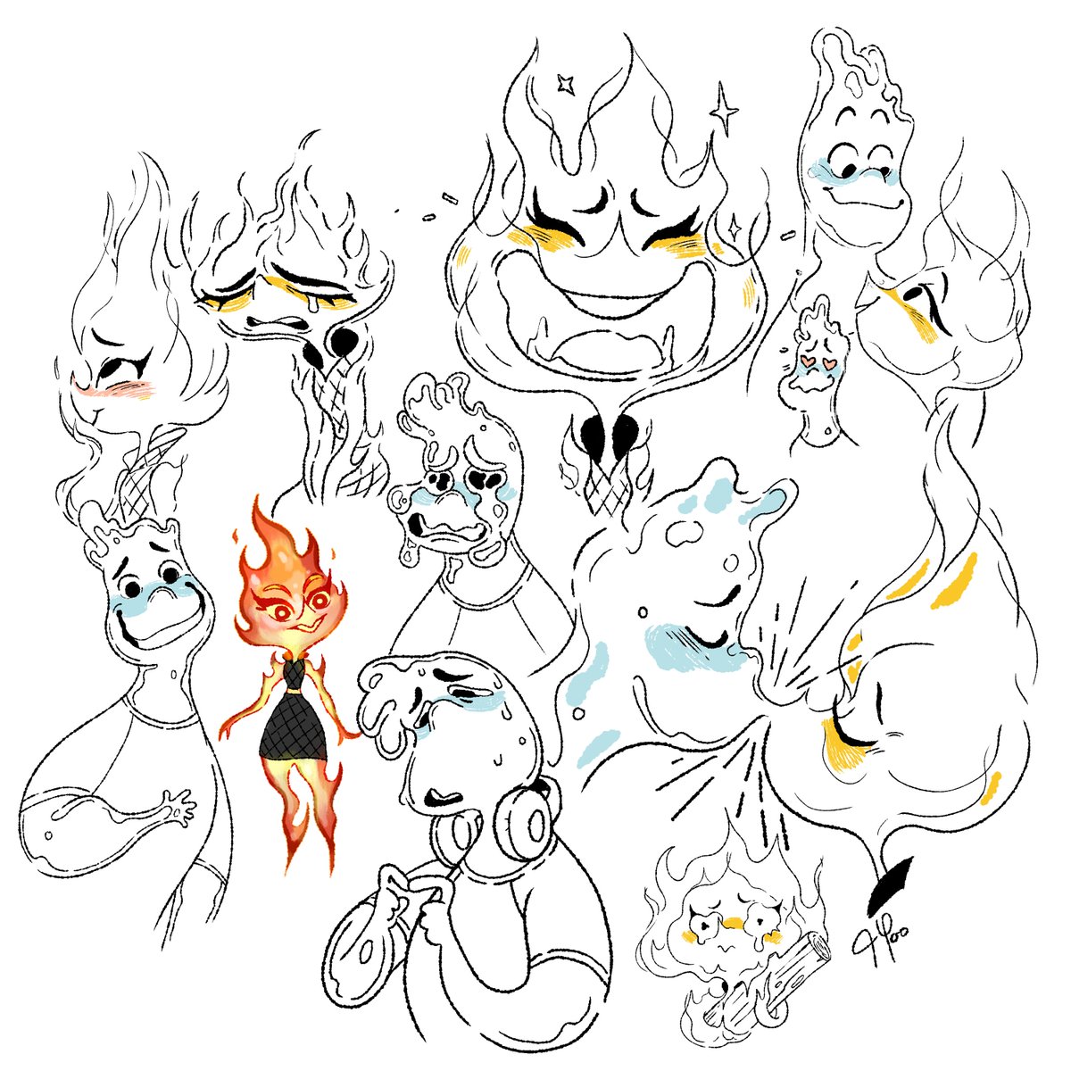 paper_machette's tweet image. #Elemental fanart
Still love this movie