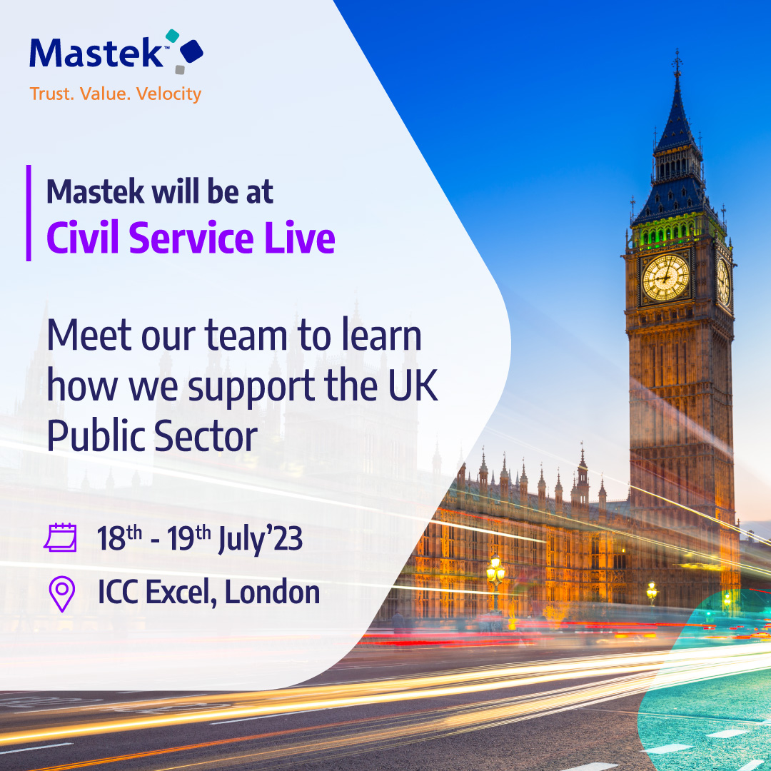 We at Mastek are sponsoring and exhibiting at this year's #𝗖𝗶𝘃𝗶𝗹𝗦𝗲𝗿𝘃𝗶𝗰𝗲𝘀 𝗨𝗞 conference. Come, meet us there.
18th -19th July'23 | Excel, London
 
Click here to register for the event: lnkd.in/epenzj8
#civilservicelive #civilservants #ukgov #UKPublicSector