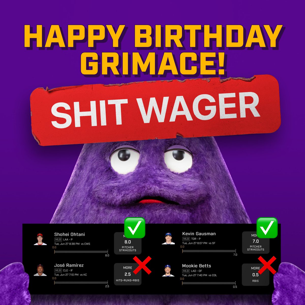 Was never Grimace’s birthday.