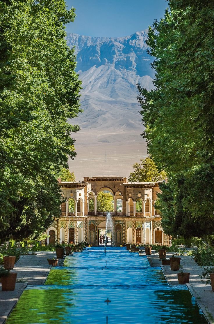 English ‘paradise’ comes from the Persian ‘pardīs’ meaning ‘walled garden.’

The Shāzda garden of Mahān, Iran looks like paradise compared to the surrounding desert.