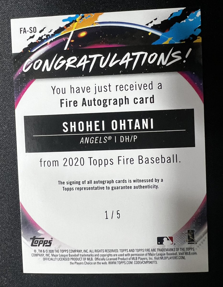 codsdada's tweet photo. Hey Twitter.   Been out of the card seen for a while and finally went through some of our cards after our move and found this.  Can’t find any comps out there on this.  Anyone have any thoughts on it.  2020 Topps fire /5 sticker auto.  @MileHighChuck_ https://t.co/lQW4TFkAxM