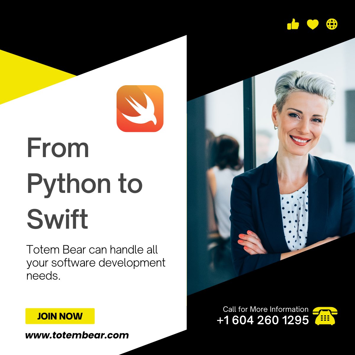 TotemBearCA's tweet image. Choose Totem Bear for iOS app development that is fully compatible with the latest Apple devices. Our developers use Swift to create apps that utilize the latest features.
#AppleDevices #SwiftDevelopment #ExpertDevelopers #TotemBear #LaunchAcademyHQ #Canada #Vancouver