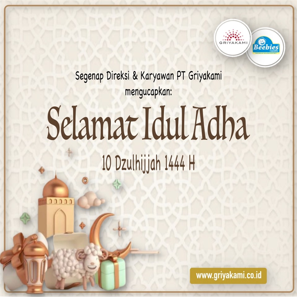 Selamat Hari Raya Idul Adha, semoga keberkahan dan kebahagiaan senantiasa menyertai kita semua. aqabbalallahu minna wa minkum. Eid Mubarak!

#iduladha2023 #iduladha1444h #harirayaiduladha #harirayaqurban #longweekend #weekendhappy #berliburbersamakeluarga #beebiesrepublic