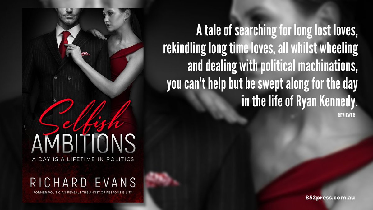 852Press's tweet photo. Five star @amazon review by @BJBookBlog for SELFISH AMBITIONS by Richard Evans (@600words): https://t.co/fYkThETx92…

A man's journey to find his true identity, live life on his own terms. In the world of politics, single day can feel like a lifetime: https://t.co/xxLCxTLS3r… https://t.co/IkhnoKENb8