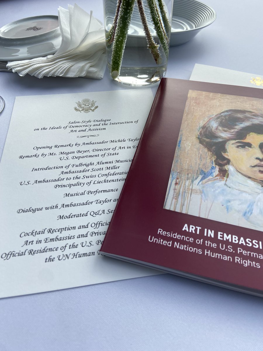 Opening day for our #AMorePerfectUnion exhibit in Geneva was an Excellent one! 🔥Insightful discussion between Ambassador Taylor &amp; Joan Baez on art and activism.
 
Very excited to unveil the exhibit at the Xippas Gallery and then another🔥panel discussion!