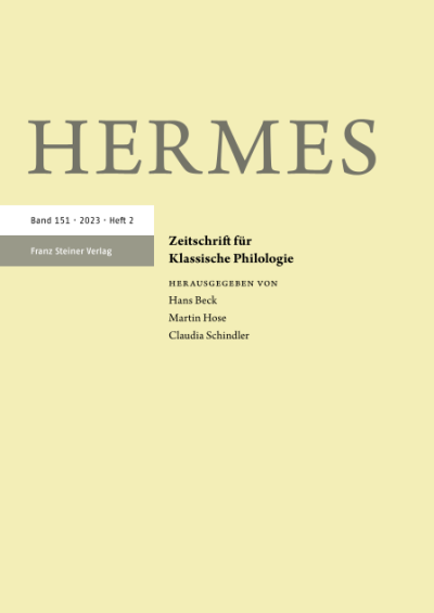 New issue of Hermes Vol. 151, No. 2 (2023) biblioscout.net/journal/hermes…