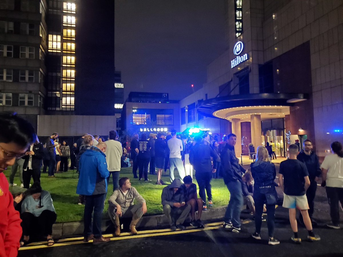 Nothing like having to evacuate your hotel at 2 am the last day of a conference - less than 2 hours before going to the airport! #Worm23