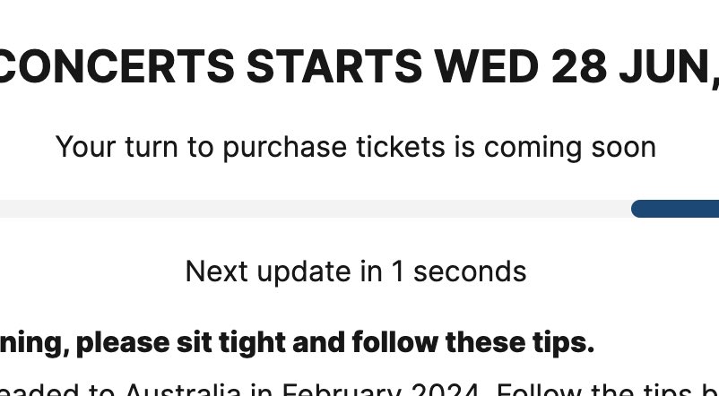 you and i have different definitions of “soon” #ticketek