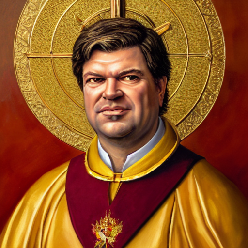 paintedsaintly's tweet photo. . @ylecun painted saintly 

#yannlecun #stablediffusion #dreambooth https://t.co/DN7IqIETSM