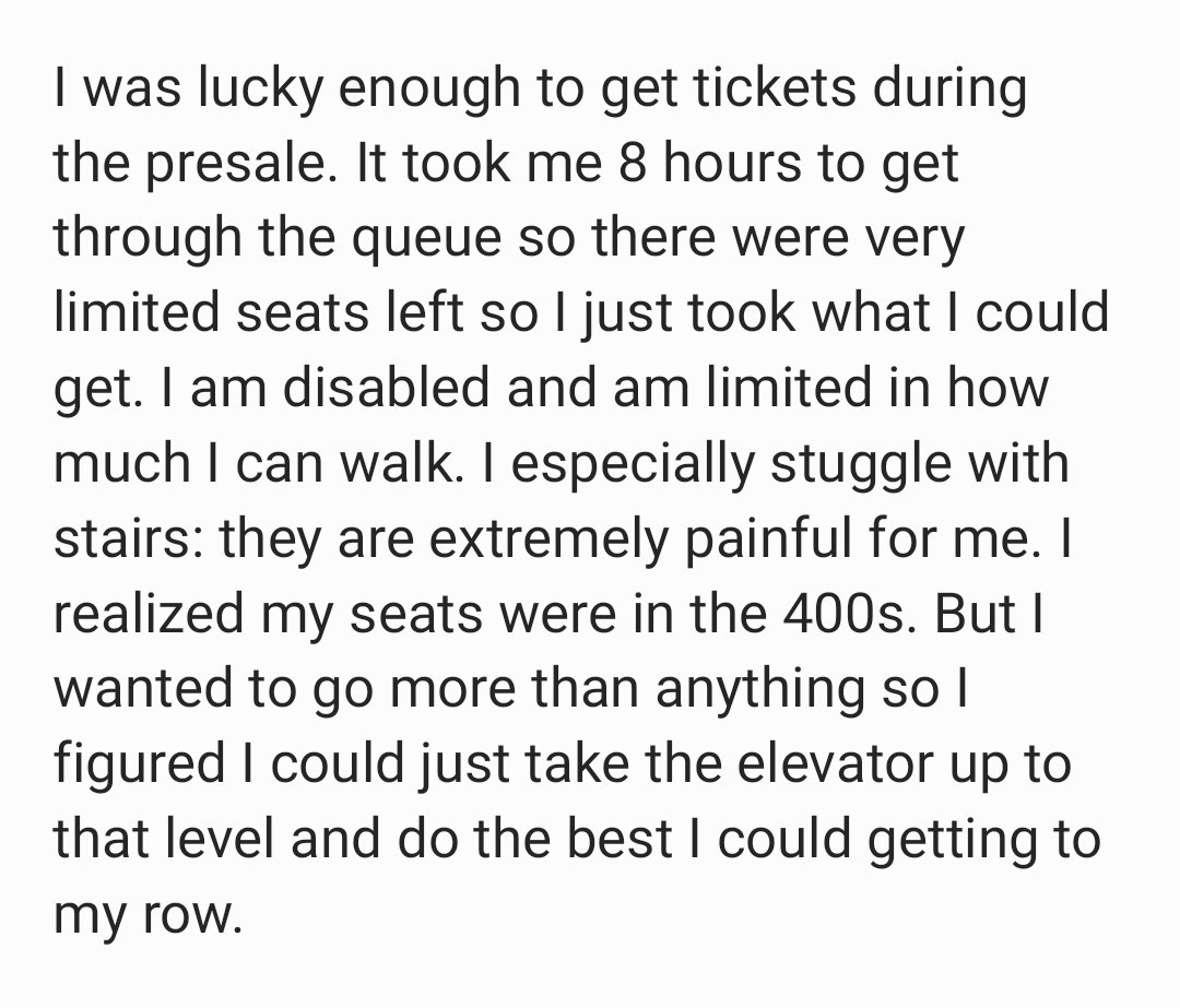 thelakessnakes's tweet image. Speaking up about the ableism I faced at my Taylor concert (chi n1) to spread awareness (1/3
#tstheerastour #TSTheErasTourChicago #ChicagoTStheerastour #swiftie #TaylorSwift @taylorswift13 @taylornation13