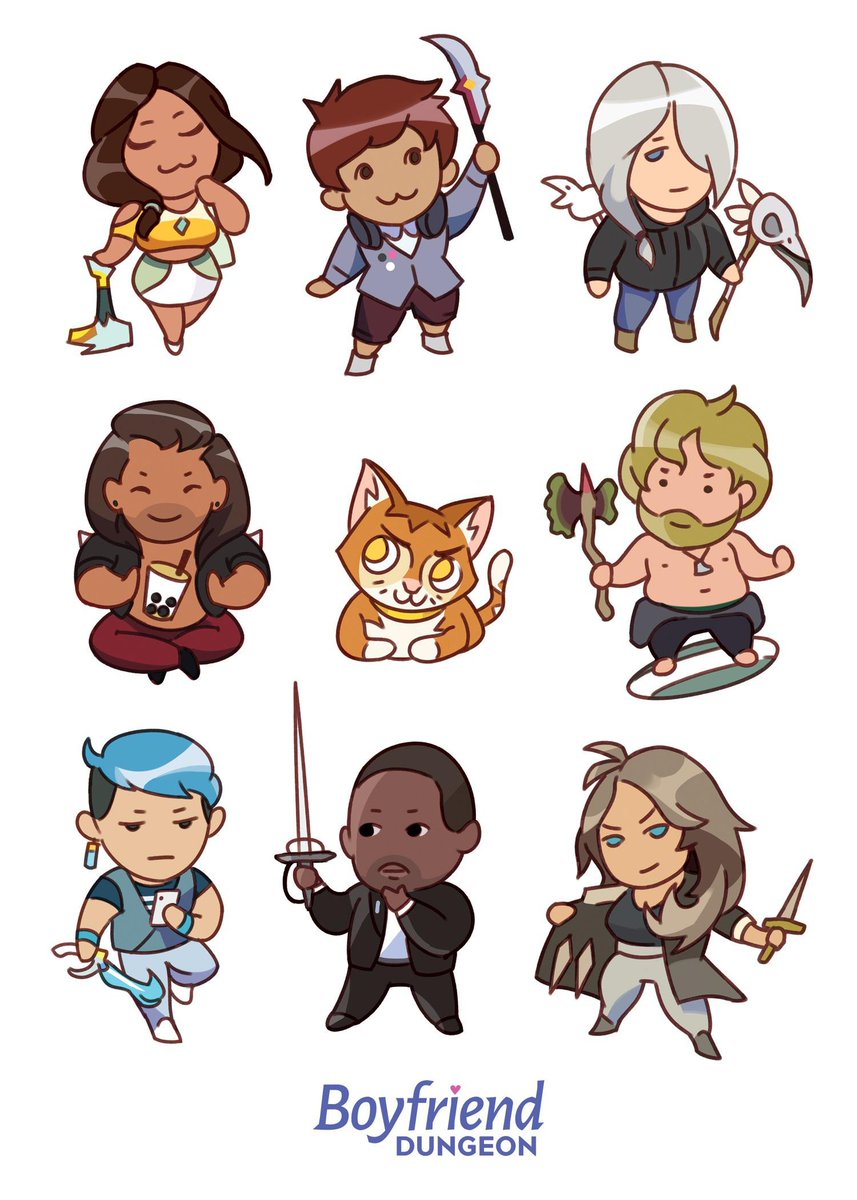 HeyOhKei's tweet photo. I'm collecting boyfriends and taking them to the dungeon. 😚🗡 Come join me! 🎮 https://t.co/Qo7wvBEliE #BoyfriendDungeon @KitfoxGames https://t.co/fU87fNYX3W