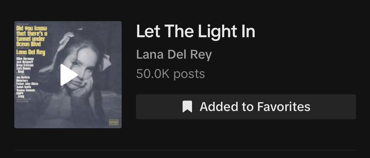 Let the light in has now reached 50k posts on tiktok