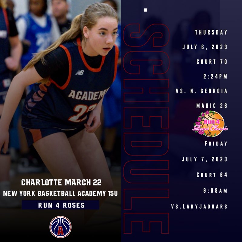 Here’s my schedule for this upcoming Run for the Roses tournament in Kentucky