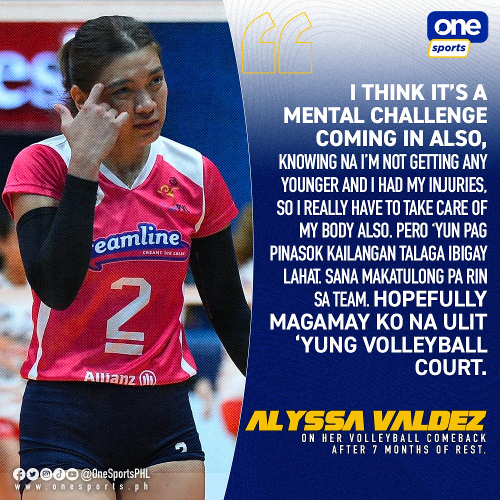 OneSportsPHL's tweet photo. Back on court and taking things one step at a time. Way to go, phenom! 🙌🏻

#PVL2023
#TheHeartOfVolleyball
#PVLonOneSports https://t.co/ZCOMkSfNNF