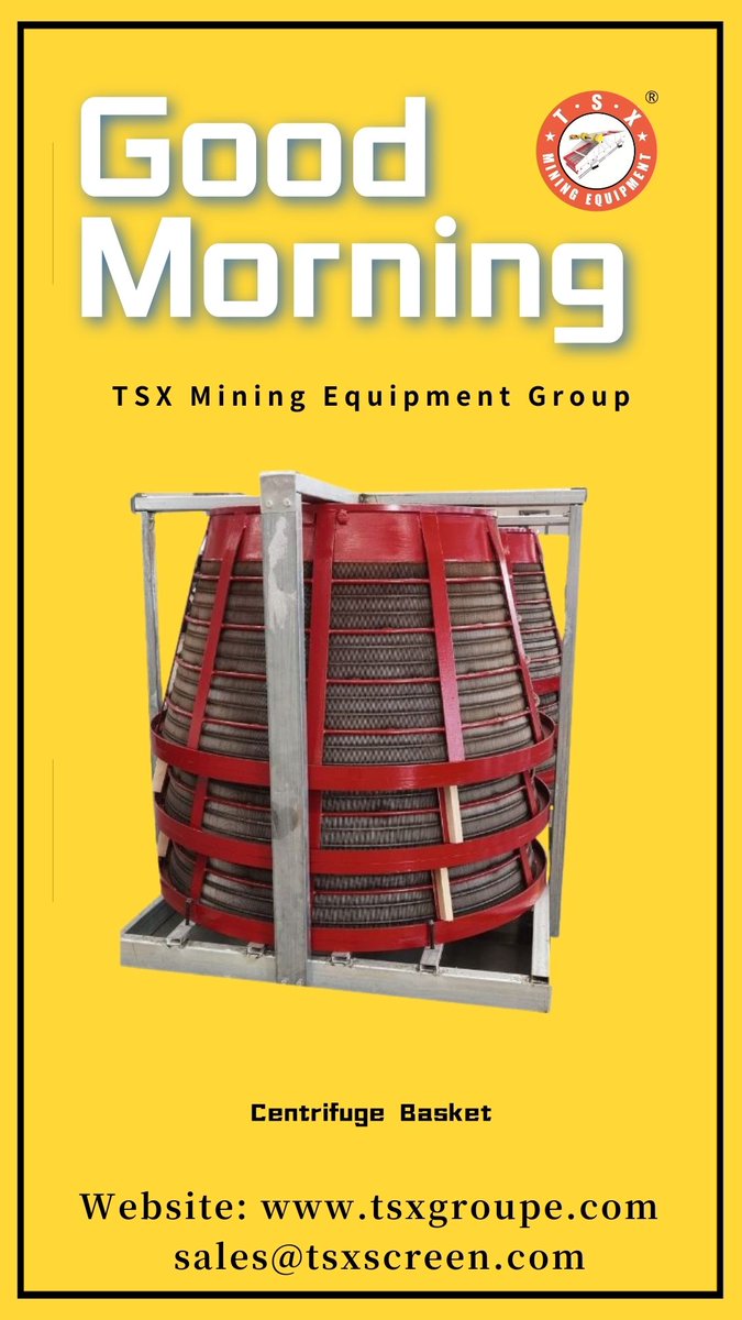 GloriaScreens's tweet image. In the manufacture of centrifuge baskets, TSX centrifuge baskets have high screening efficiency, good dehydration performance and longer service life.
#Exciter #vibratingscreen #coalwashery #Coalwashingplant #Bananasieve #Horizontalvibratingscreen #desliming #dehydrate #Disengage