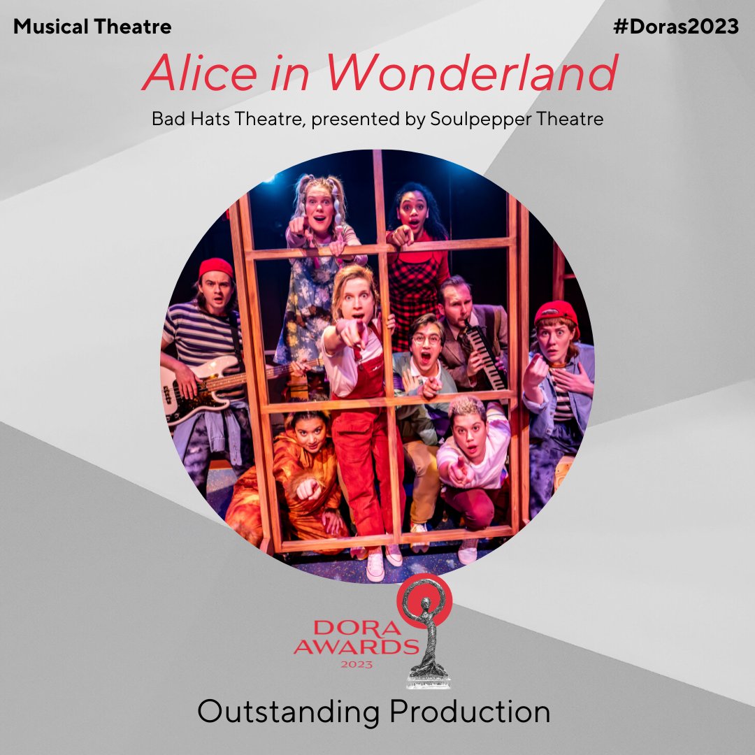 Outstanding Production (Musical): Alice in Wonderland - Bad Hats Theatre, presented by Soulpepper Theatre. #Doras2023