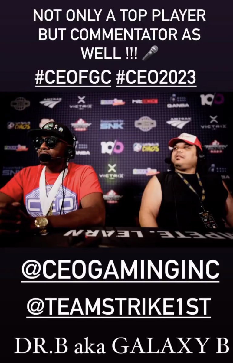 @CEOGaming give me my Commentary flowers for crushing the Mic on #SamuraiShodown & #KOF98 🎤
#CEOfgc #CEO2023 @TeamStrike1st - Shout Out to Shiki Dan my co-host 🌴
#JebaileyLand Arcade was too lit 🔥 
@TongNeverSleeps @Jebailey 
@TenOMedia @TexasShotTakers 
@AnubisMachete