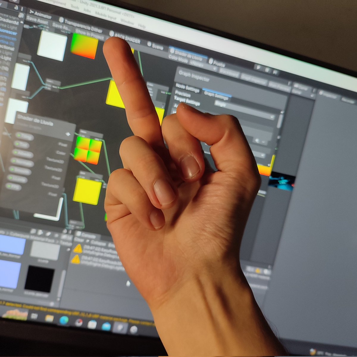 digitaldev_'s tweet image. El shader no funciona y tú así: