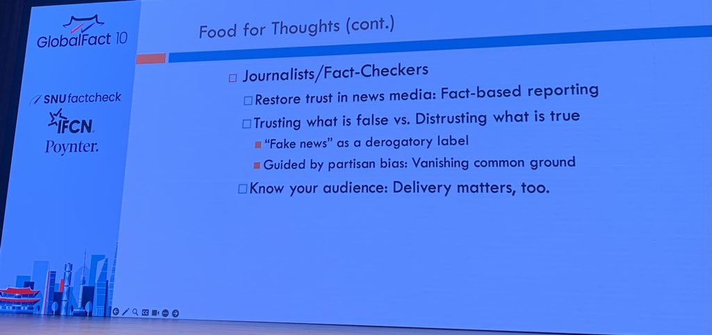 Food for thought for news users and journalists. #GlobalFact10