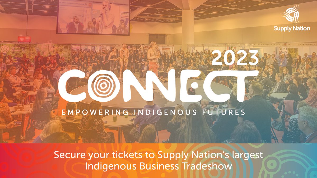 It’s official – the Connect 2023 Indigenous Business Tradeshow will be our LARGEST showcase of Aboriginal & Torres Strait Islander businesses ever! Engage with Supply Nation Registered & Certified Indigenous businesses, secure your tickets today: rb.gy/4bn1a