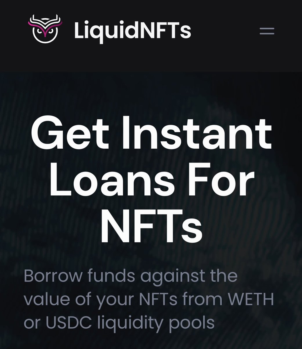 .@Liquid_NFTs is the way to go if you need crypto. 

Use blue chips as collateral. 
We accept nfts from these collections: 
<a href="/Azuki/">Azuki</a> 
<a href="/cryptopunks/"></a> 
<a href="/BoredApeYC/">Bored Ape Yacht Club 🍌</a> 
<a href="/coolcats/">Cool Cats</a> 
<a href="/doodles/">doodles</a> 
<a href="/moonbirds/">Moonbirds</a> 

- 70% LTV on loans vs 60% on other platforms. 
- Get loans based on rarity not fp.