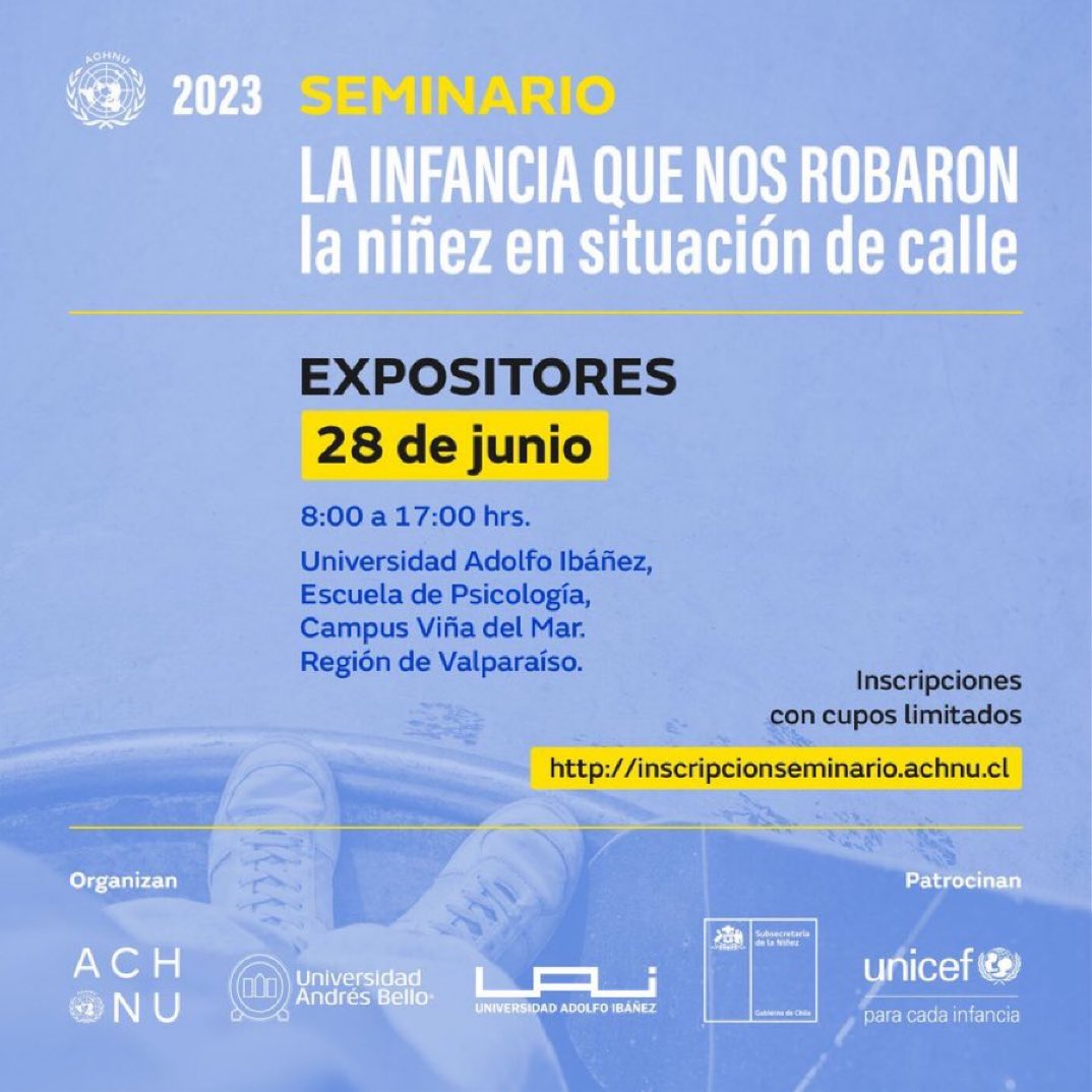 UAI_VINA's tweet photo. SEMINARIO INFANCIA 🟠

Campus #UAIVIÑA será sede de seminario, donde expertos abordarán los desafíos en torno al cuidado y protección de niños y niñas en Chile.

Organizan: @Psicologia_UAI @UAI_CL @ACHNU @uandresbello

➡️ https://t.co/lCFbVg9ghk https://t.co/d1uIR18BE2